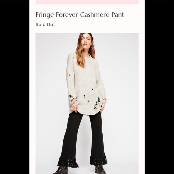 Free people fringe forever cashmere  pant. NWOT‎ - Picture 1 of 2